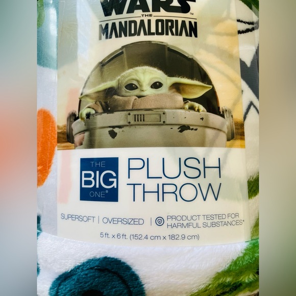 🤎💚🤎 The Big One Plush Throw Star Wars The Mandalorian oversized plush throw - Picture 2 of 5
